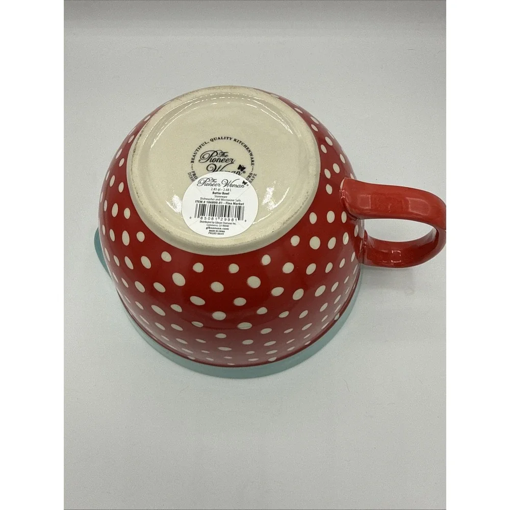 The Pioneer Woman 2.83-Quart Batter Bowl Polka Dot NWT